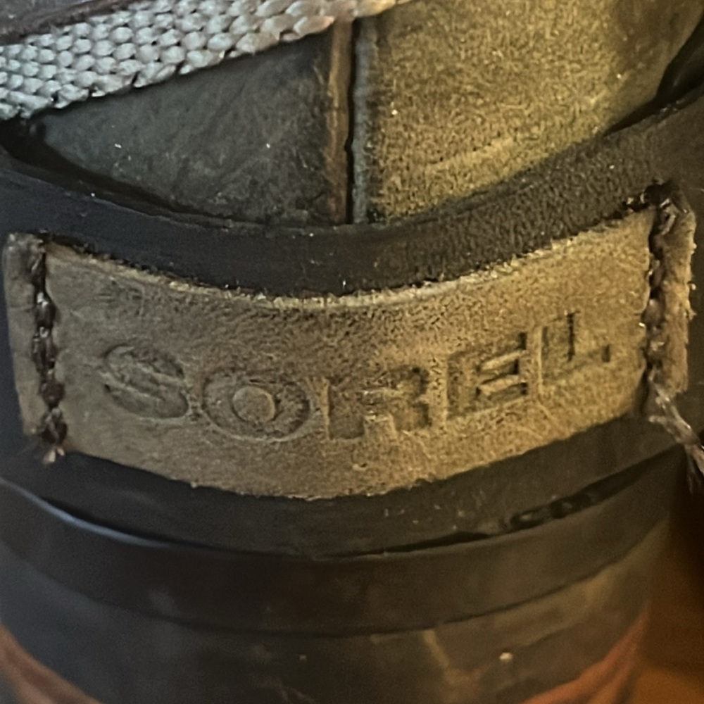 SOREL Lolla Leather Peet moss Ankle Boots Waterproof Block Heels Size 7.5 - Picture 10 of 14